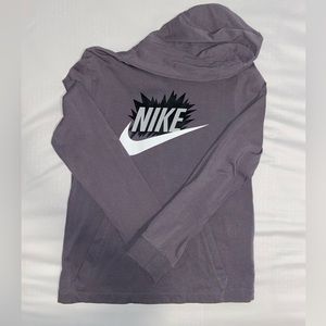 Kids’ Large Nike Logo Comic Purple Hoodie